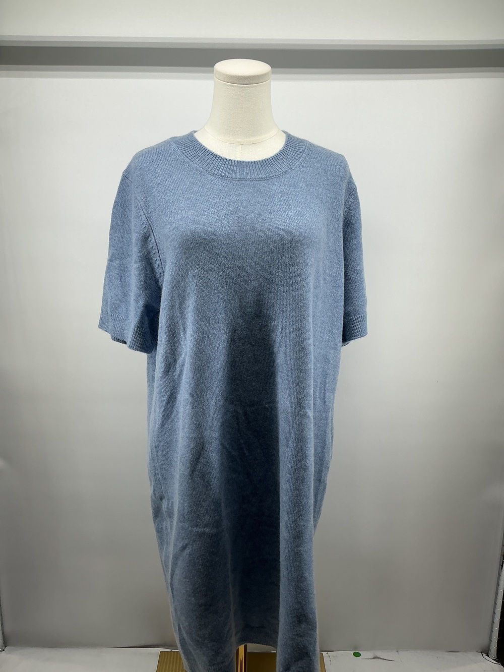 Mongolian Cashmere Short Sleeve Mini Dress